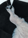 Gorgeous Champagne Sweetheart Mermaid Beaded Wedding Dresses Evening Gowns, HZ0319