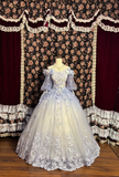 Gorgeous Off Shoulder A-Line Ombre Appliques Evening Gowns Birthday Ball Gowns, HZ0319
