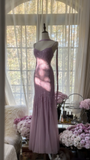 Lilac Spaghetti Straps Mermaid Beading Long Evening Dress Vintage Party Dress, HZ0319