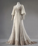 Modest Long Sleeves Mermaid Beading Long Prom Dress Formal Evening Dress, HZ0319