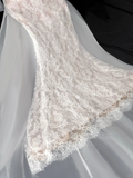 Elegant Ivory Applique Design Mermaid Wedding Dress Prom Dress Evening Dress HZ0319