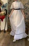 Elegant Prom Dress White Crew Neck Gala Dress Formal Dress Evening Dress HZ0319
