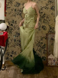 Vintage Prom Dress Ombre Spaghetti Straps Gala Dress Cocktail Dress Evening Dress HZ0319