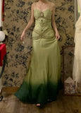 Vintage Prom Dress Ombre Spaghetti Straps Gala Dress Cocktail Dress Evening Dress HZ0319