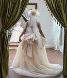 Elegant Wedding Dress Sweetheart Pleated Tulle Wedding Dress HZ0319