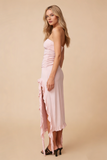Casual Prom Dress Strapless Ruffle Gala Dress Evening Dress Cockatail Dress HZ0319