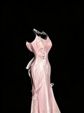 Sweet Prom Dress Light Pink Spaghetti Straps Mermaid Formal Dress Evening Dresses Birthday Party Dress HZ0319