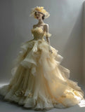 Stunning Ball Gown Off Shoulder Tulle Prom Dresses Evening Gala Gown Quinceanera Dress HZ0319