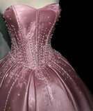 Beauty Prom Dress Sweetheart Beading Pleated Evening Dresses Birthday Party Outfits Gala Gown HZ0319