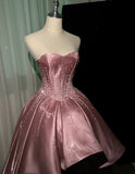 Beauty Prom Dress Sweetheart Beading Pleated Evening Dresses Birthday Party Outfits Gala Gown HZ0319