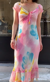 Fashion Prom Dress Chiffion V-neck Pleated Evening Dresses Print Gala Gown Cocktail Outfits HZ0319