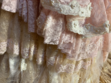Pink Strapless A-Line Lace Tiered Princess Ball Gowns Formal Evening Gowns, HZ0319