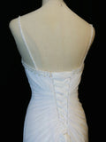 Elegant Prom Dress White Spaghetti Straps Pleated Formal Gown Evening Dress Gala Dress HZ0319