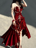 Sexy Wine Red Mermaid Velvet Long Evening Party Dress Birthday Outfits, HZ0319