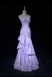 Light Pink Prom Dress Spaghetti Straps Mermaid Beading Vintage Long Party Dress Birthday Outfits, HZ0319