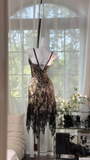 Elegant V-neck Applique Beaded Sequin Romantic Chiffon Evening Dress Prom Dresses HZ0319