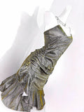 Vintage Green Spaghetti Strap Ruffled Hem Hem Short 16th Birthday Party Dress Homecoming Dress HZ0319