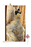 Ivory Strapless A-Line Appliques Ruffles Birthday Ball Gowns Formal Evening Gowns, HZ0319