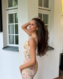 Simple Fashion Mermaid Floral Design A-line Women Party Dress, HZ0319
