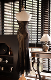 Vintage Black Applique Design Elegant Chiffon Evening Dress Prom Dress HZ0319