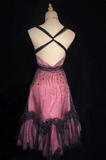 Vintage V Neck Straps A-Line Beading Short Party Dress Birthday Outfits Prom Dress HZ0319