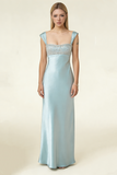 Elegant Prom Dress Square Neck Pleated Beading Gala Dress Birthday Party Outfits Evening Dress HZ0319