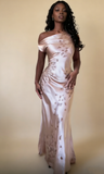 Elegant Prom Dress Sleeveless Sheath Satin Appliques Long Mermaid Evening Party Dresses, HZ0319