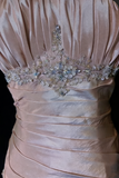 Light Pink Prom Dress Spaghetti Straps Mermaid Beading Vintage Long Party Dress Birthday Outfits, HZ0319