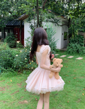 Cute Square Neckline Pleated Cascade Bubble Short Prom Dress Homecoming Dress Quinceanera HZ0319