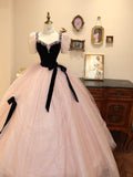 Elegant Square Neckline Swarovski Crystal Lace-up Cascade Ball Gown Princess Dress Quinceanera Dress HZ0319