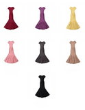 Pretty Short Sleeve Sheath Fold Ankle Length Mermaid Dress Summer Dress Party Dress Women Dress HZ0319