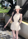Elegant Sheath Printing Floral Casual Short Vacation Party Dress Women Summer Date Dress HZ0319