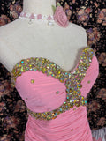 Vintage Sweetheart Neck Swarovski Crystal Pleated Tiered Tulle Mermaid Dress Sweet 16 Prom Dress Birthday Evening Dress HZ0319