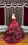 Gorgeous Strapless Flower Crystal Pleated Tiered Ball Gown Birthday Quinceanera Dress Prom Dress Evening Dress HZ0319