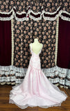 Sweet Spaghetti Straps Embroidered Flower Pleated Tulle Ruffle Prom Dress Birthday Party Dress Quinceanera Dress Evening Dress HZ0319