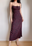 Sexy Spaghetti Straps Print Rose Fitted Short Skirt Women Summer Date Dress HZ0319