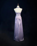 Elegant A Line Halter Satin Prom Dress Evening Dress Birthday Party Dress HZ0319