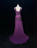 Vintage Crystal Pleated Floor Length Prom Dress Evening Dress Birthday Dress Gala Dress HZ0319