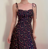 Cute A Line Lace up Print Short Skirt Wommen Teenage Girl Summer Vacation Dress HZ0319