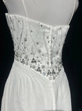 Elegant Spaghetti Straps Crystal Pleated Prom Dress Evening Dress Gala Dress HZ0319