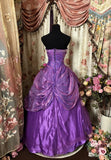 Stunning Prom Dress Strapless Pleated Flower Ball Gown Evening Dress Birthday Dress HZ0319