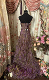 Charming Prom Dress Strapless Pleated Ruffle Prom Gown Evening Dress Gala Dress Business Dinner Dress HZ0319