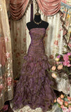 Charming Prom Dress Strapless Pleated Ruffle Prom Gown Evening Dress Gala Dress Business Dinner Dress HZ0319