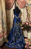 Elegant Prom Dress Spaghetti Straps Floor Length Prom Gown Evening Dress Gala Dress Business Dinner Dress HZ0319