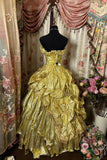 Gorgeous Prom Dress Strapless Pleated Ball Gown Evening Dress Birthday Party Dress HZ0319