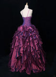 Charming Prom Dress Spaghetti Straps Pleated Ruffle Ball Gown Evening Dress Gala Dress HZ0319