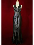 Charming Prom Dress V-neck Backless Ruffle Evening Dress Prom Gown Gala Dress Business Dinner Dress HZ0319