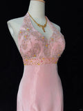 Sweet Prom Dress Halter Asymmetrical Hem Prom Gown Evening Dress Gala Dress Business Dinner Dress HZ0319
