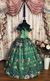 Pretty Prom Dress Off Shoulder Flower Ball Gown Evening Dress Gala Dress HZ0319