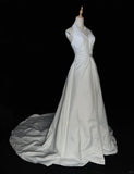 Gorgeous Wedding Dress Halter Beading Prom Gown Evening Dress Gala Dress HZ0319